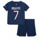 Paris Saint-Germain Kylian Mbappe #7 Dětské Oblečení Domácí Dres 2023-24 Krátkým Rukávem (+ trenýrky)